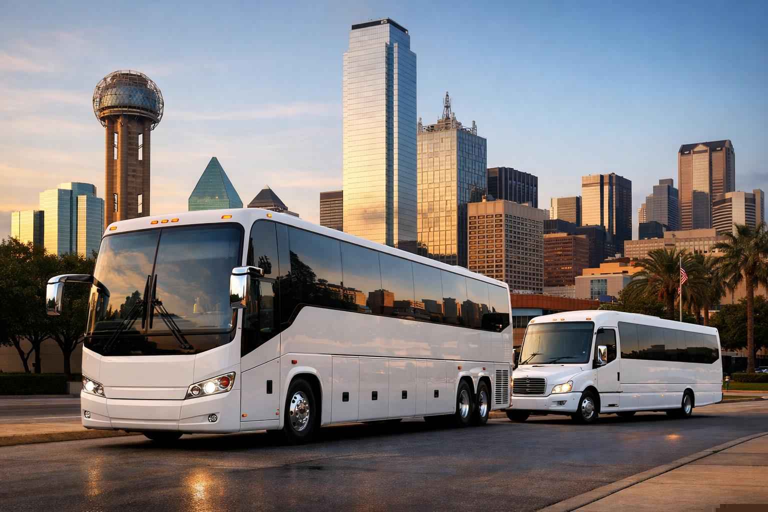 Dallas Texas White Buses
