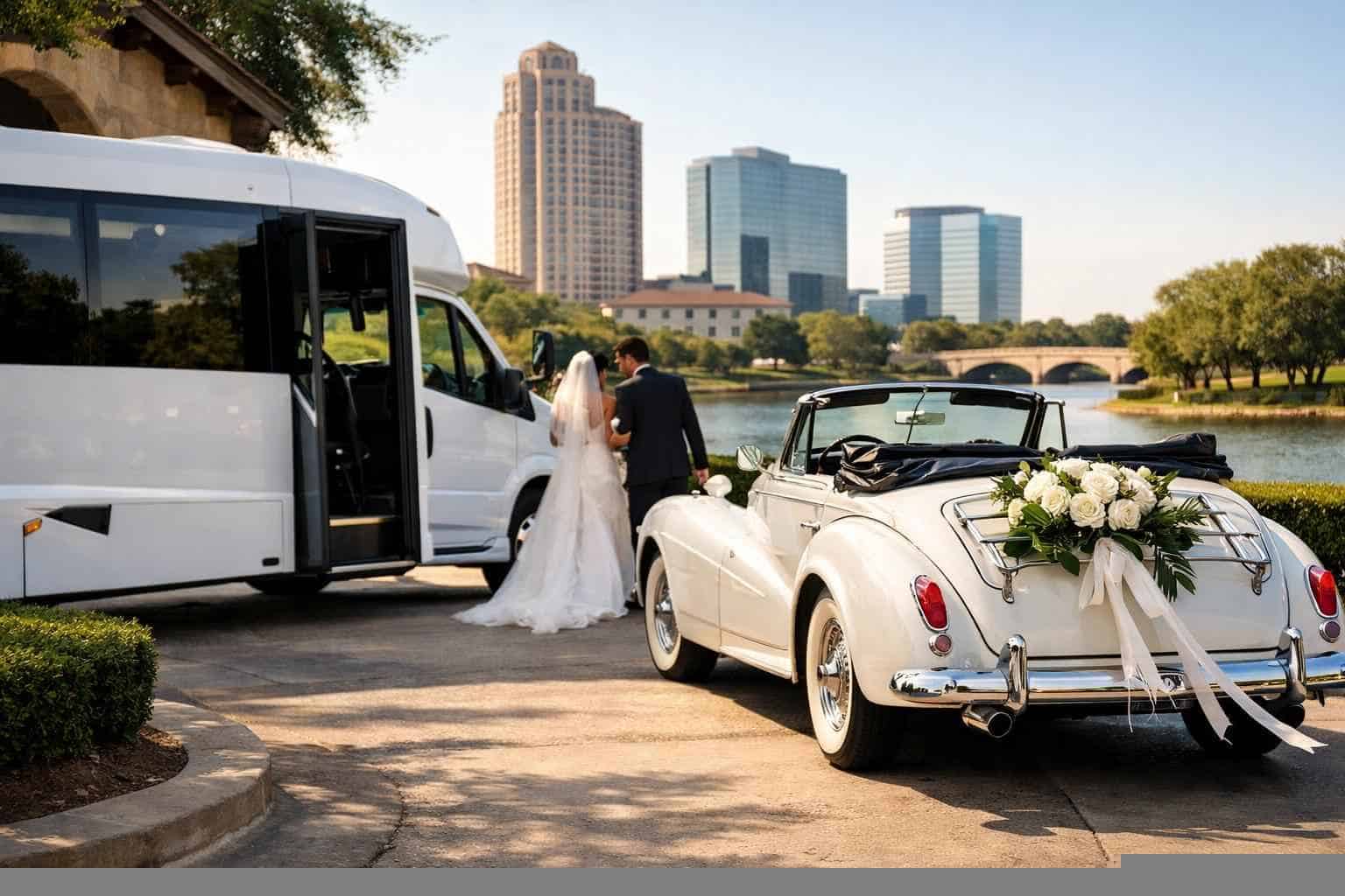 Do You Provide Wedding Day Shuttles And A Classic Vintage Getaway Car In Irving Texas?