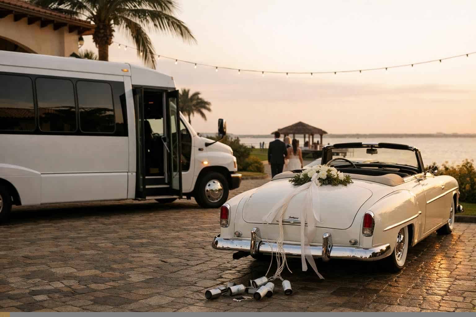 Do You Provide Wedding Day Shuttles And A Classic Vintage Getaway Car In Corpus Christi Texas