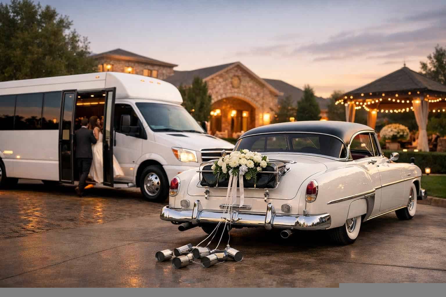 Do You Provide Wedding Day Shuttles And A Classic Or Vintage Getaway Car In Arlington Texas?