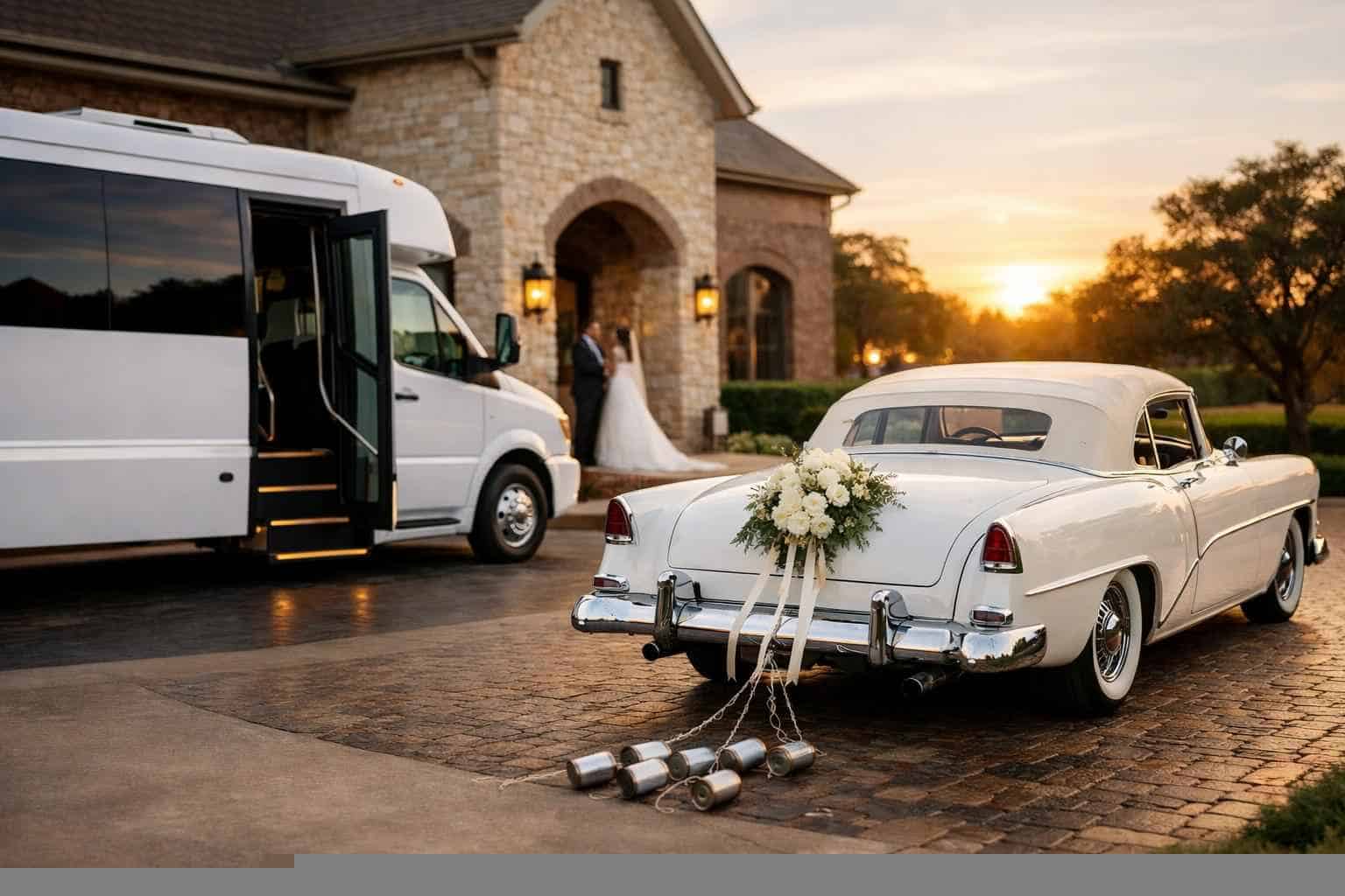 Do You Provide Wedding Day Shuttles And A Classic Or Vintage Getaway Car In Arlington Texas