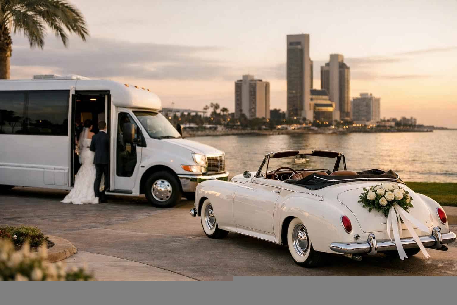 Do You Provide Wedding Day Shuttles And A Classic Or Vintage Getaway Car In Corpus Christi Texas