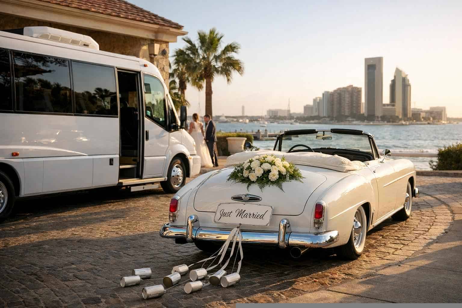 Do You Provide Wedding Day Shuttles And A Classic Vintage Getaway Car In Corpus Christi Texas?
