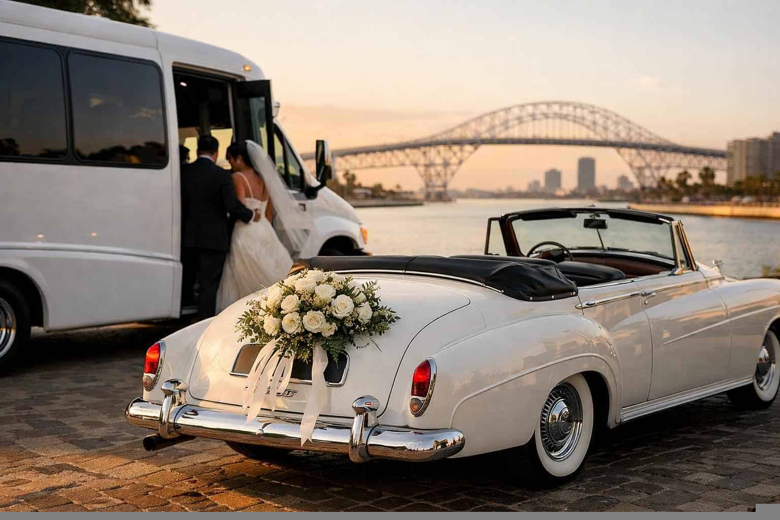 Do You Provide Wedding Day Shuttles And A Classic Vintage Getaway Car In Corpus Christi Texas