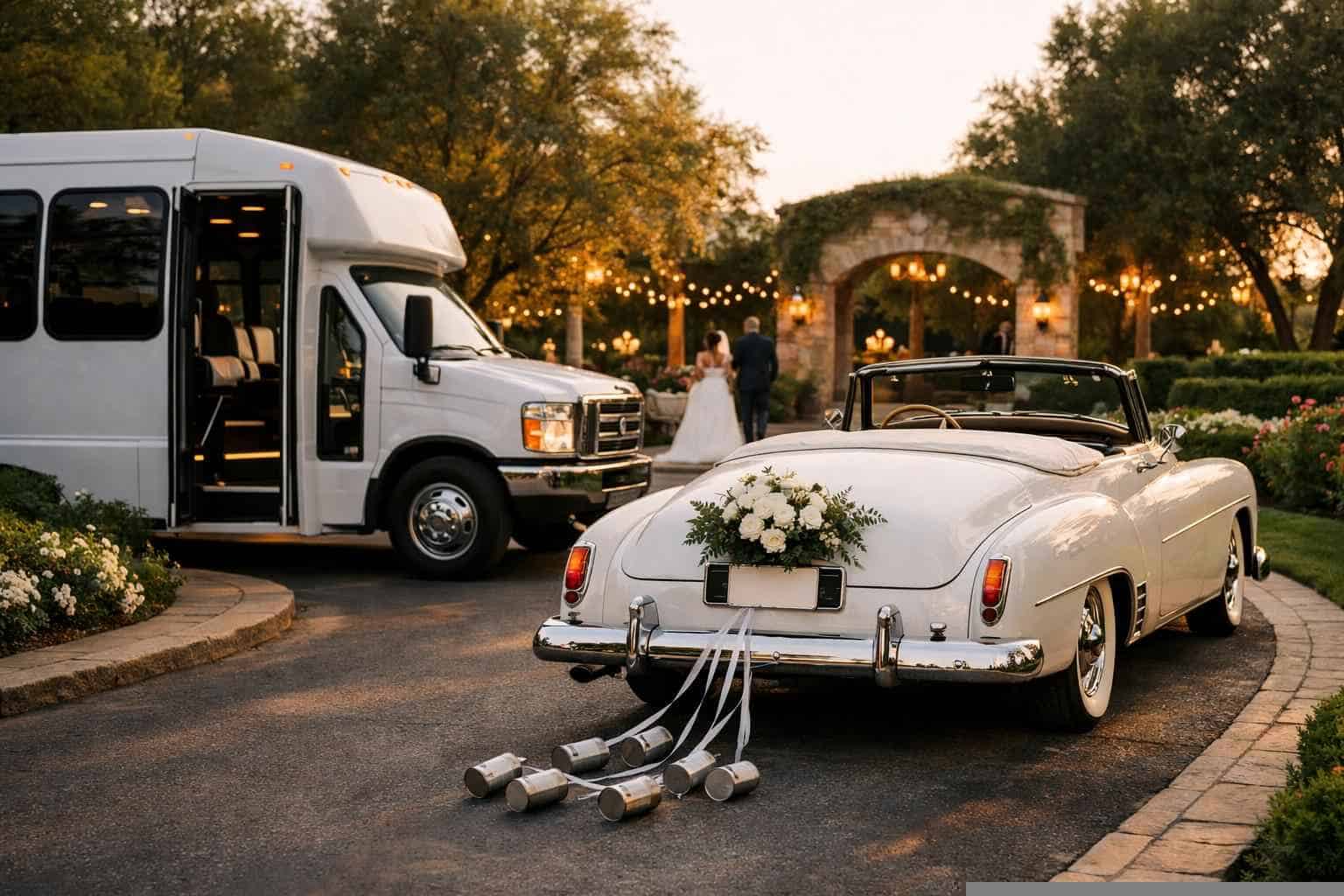 Do You Provide Wedding Day Shuttles And A Classic Vintage Getaway Car In Dallas Texas