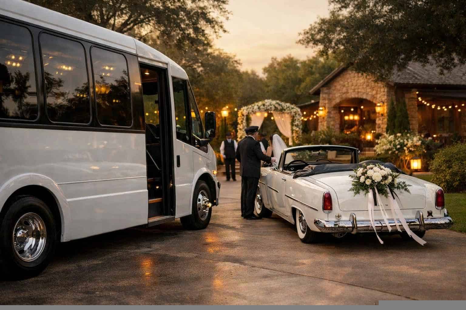 Do You Provide Wedding Day Shuttles And A Classic Vintage Getaway Car In Garland Texas?