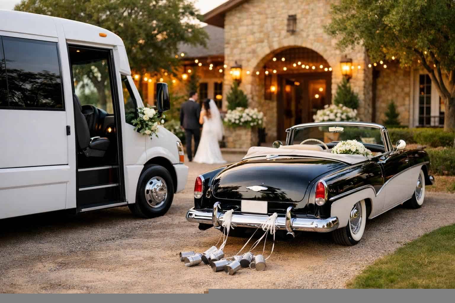 Do You Provide Wedding Day Shuttles And A Classic Vintage Getaway Car In Garland Texas?