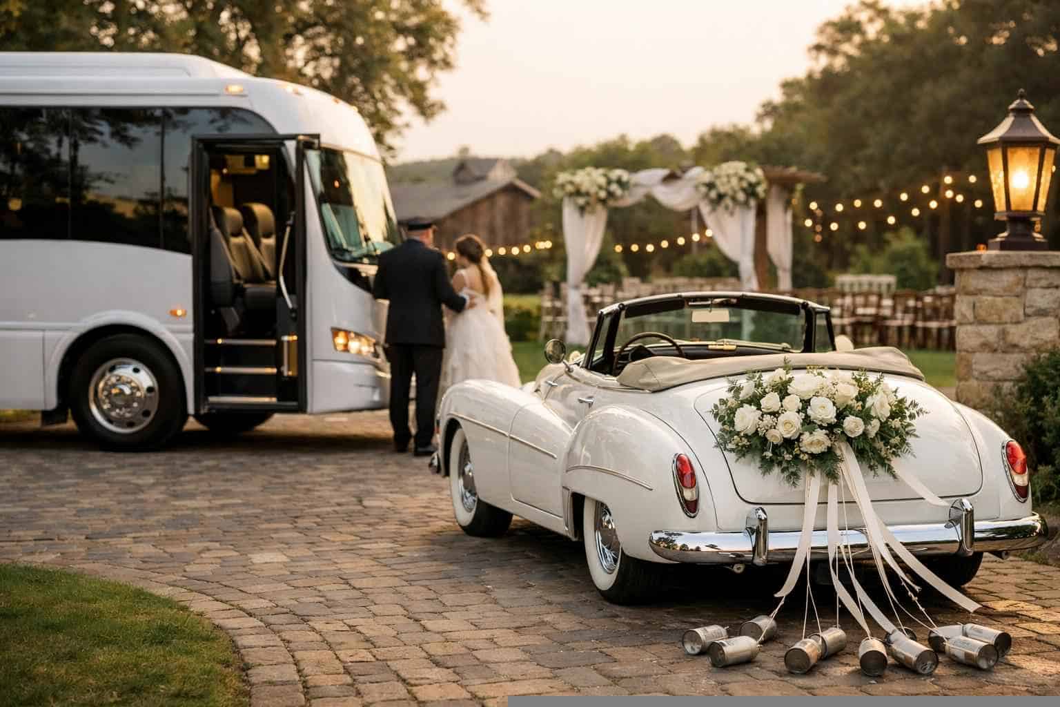 Do You Provide Wedding Day Shuttles And A Classic Vintage Getaway Car In Garland Texas?