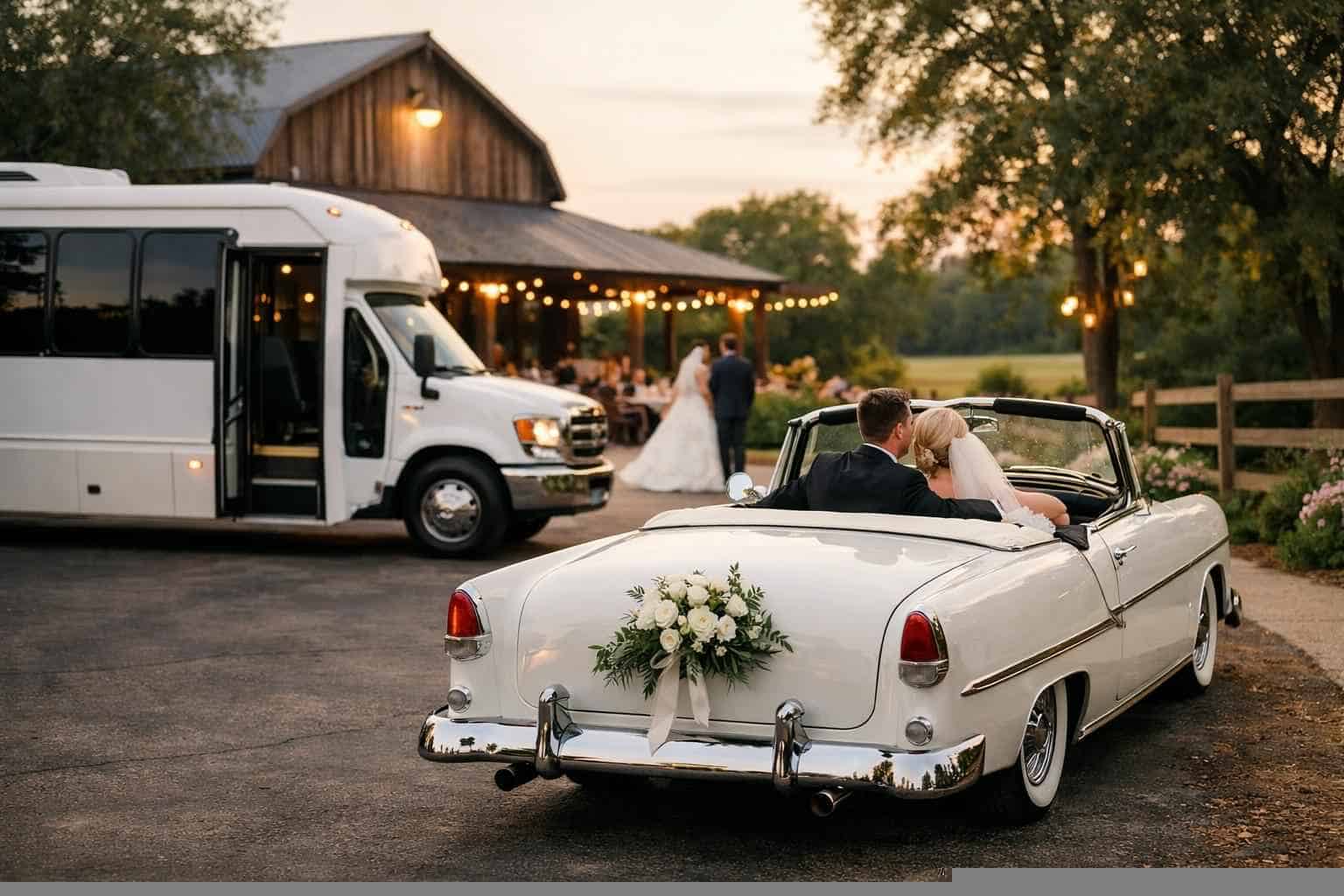 Do You Provide Wedding Day Shuttles And A Classic Vintage Getaway Car In Garland Texas?