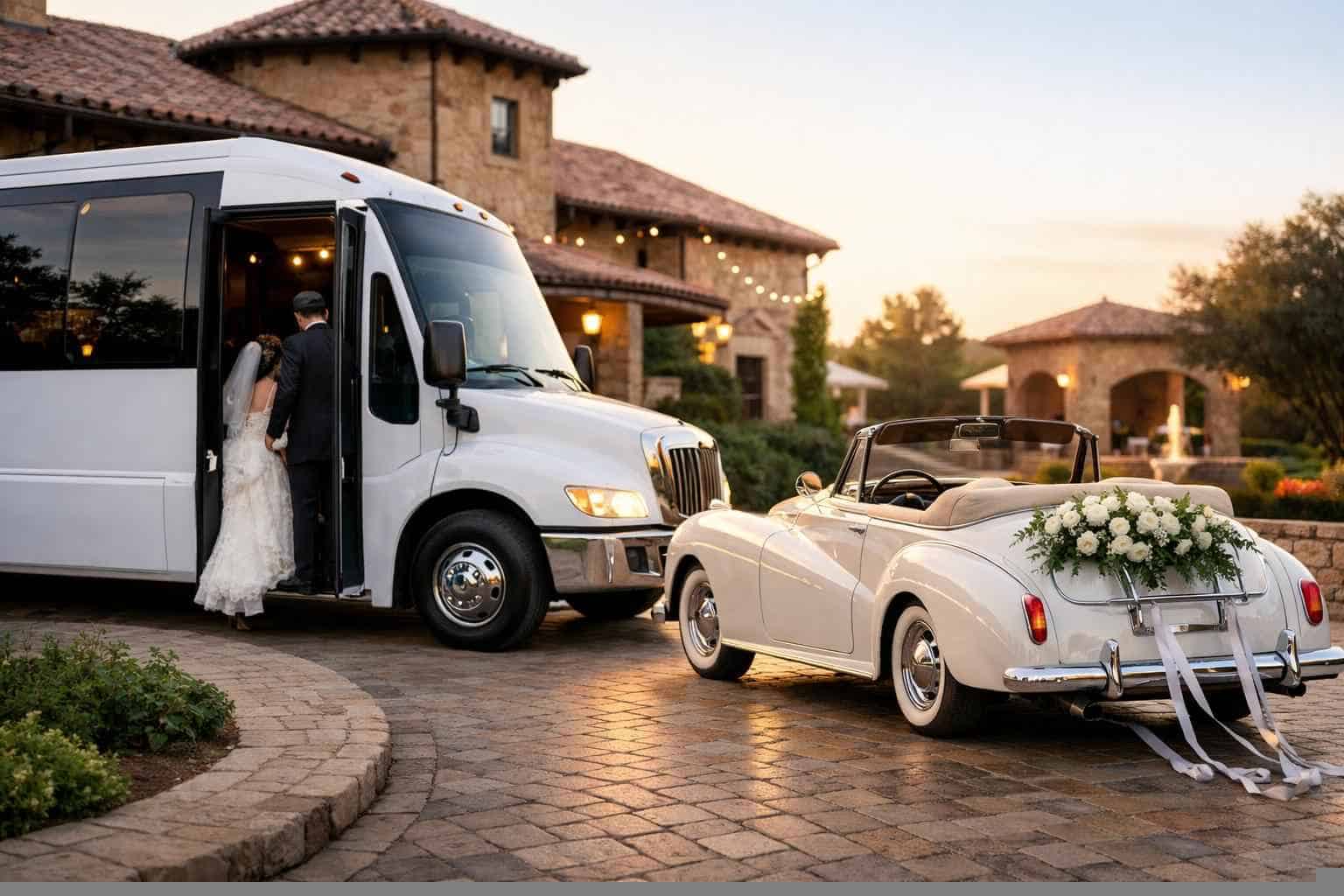 Do You Provide Wedding Day Shuttles And A Classic Vintage Getaway Car In Irving Texas