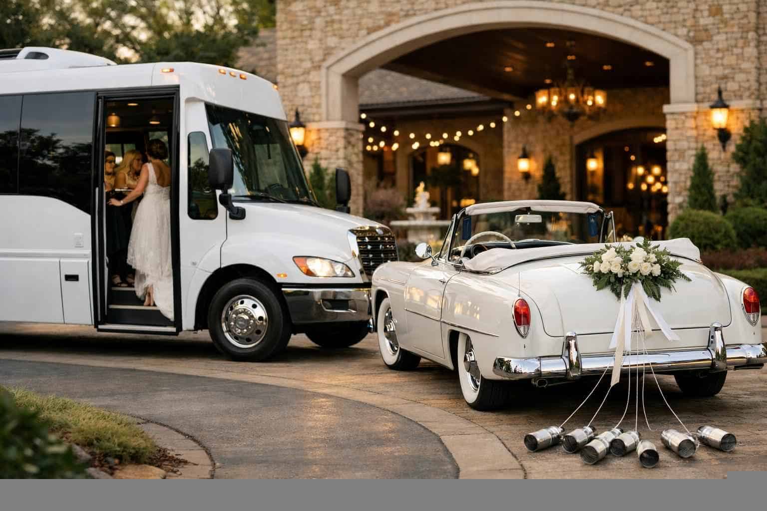Do You Provide Wedding Day Shuttles And A Classic Vintage Getaway Car In Irving Texas