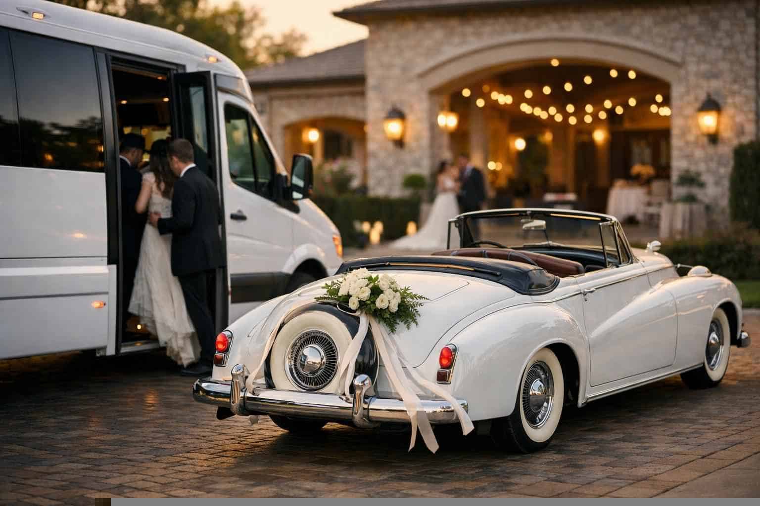 Do You Provide Wedding Day Shuttles And A Classic Vintage Getaway Car In Irving Texas?