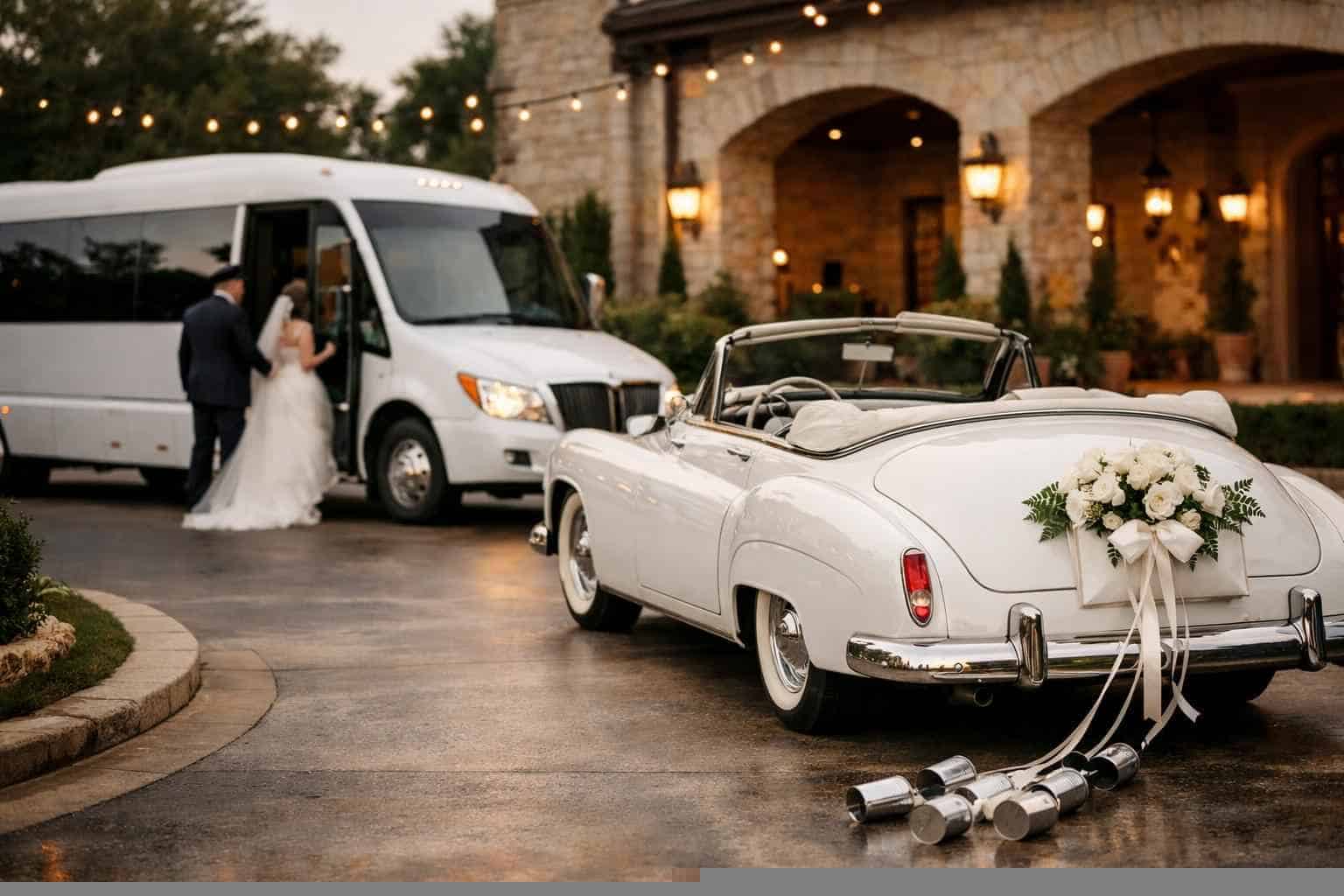 Do You Provide Wedding Day Shuttles And A Classic Vintage Getaway Car In Irving Texas?