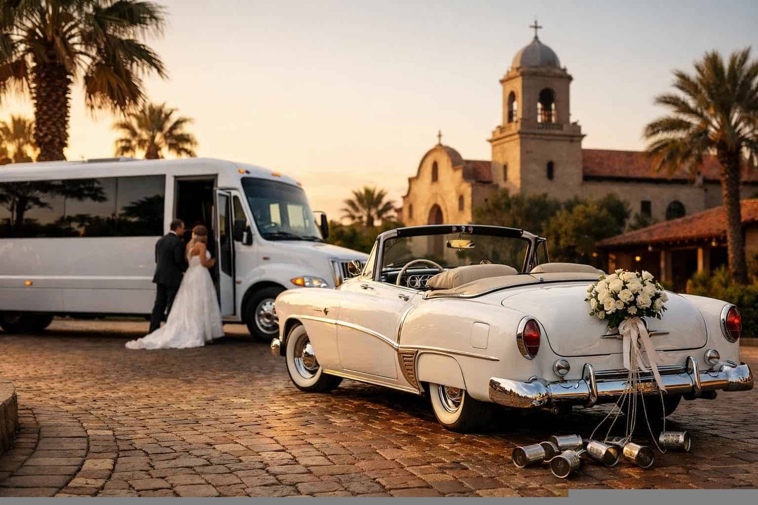 Do You Provide Wedding Day Shuttles And A Classic Vintage Getaway Car In Laredo Texas?