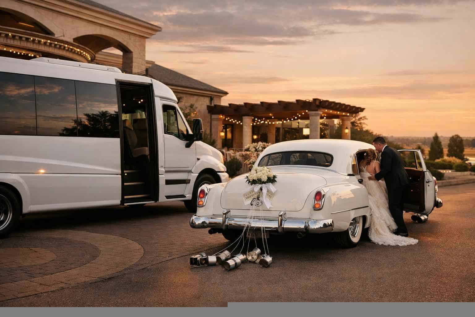 Do You Provide Wedding Day Shuttles And A Classic Vintage Getaway Car In Lubbock Texas
