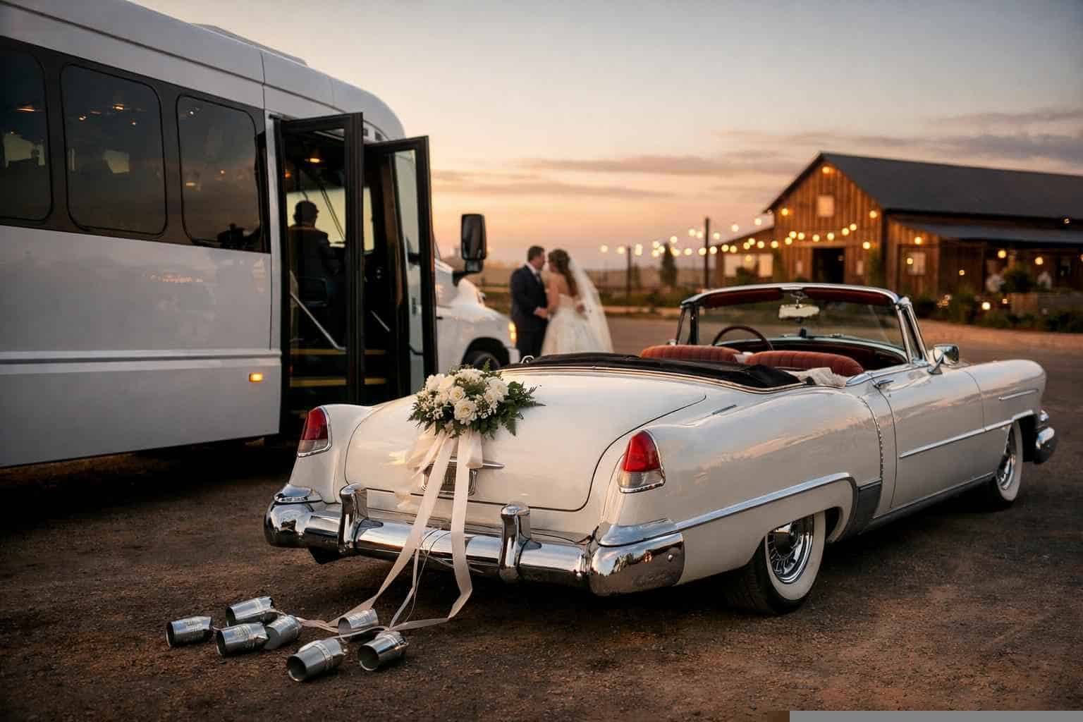 Do You Provide Wedding Day Shuttles And A Classic Vintage Getaway Car In Lubbock Texas