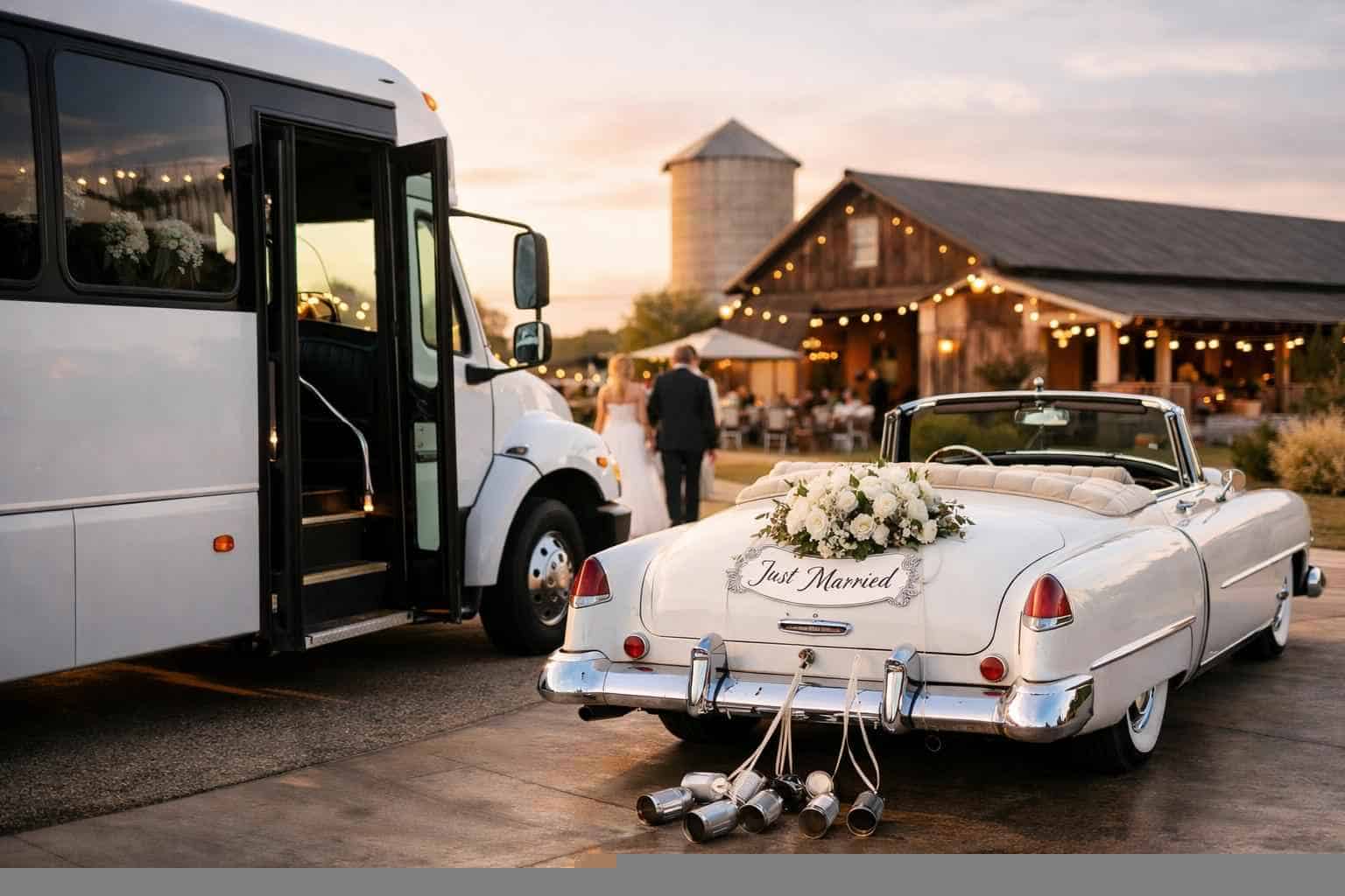 Do You Provide Wedding Day Shuttles And A Classic Vintage Getaway Car In Lubbock Texas?