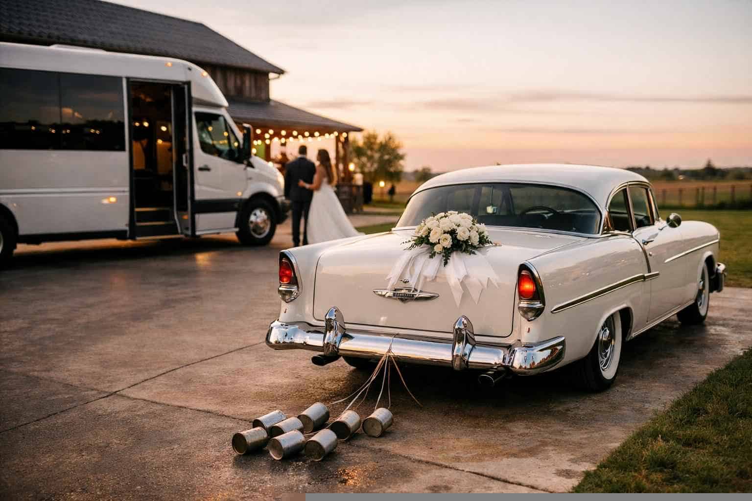 Do You Provide Wedding Day Shuttles And A Classic Vintage Getaway Car In Lubbock Texas
