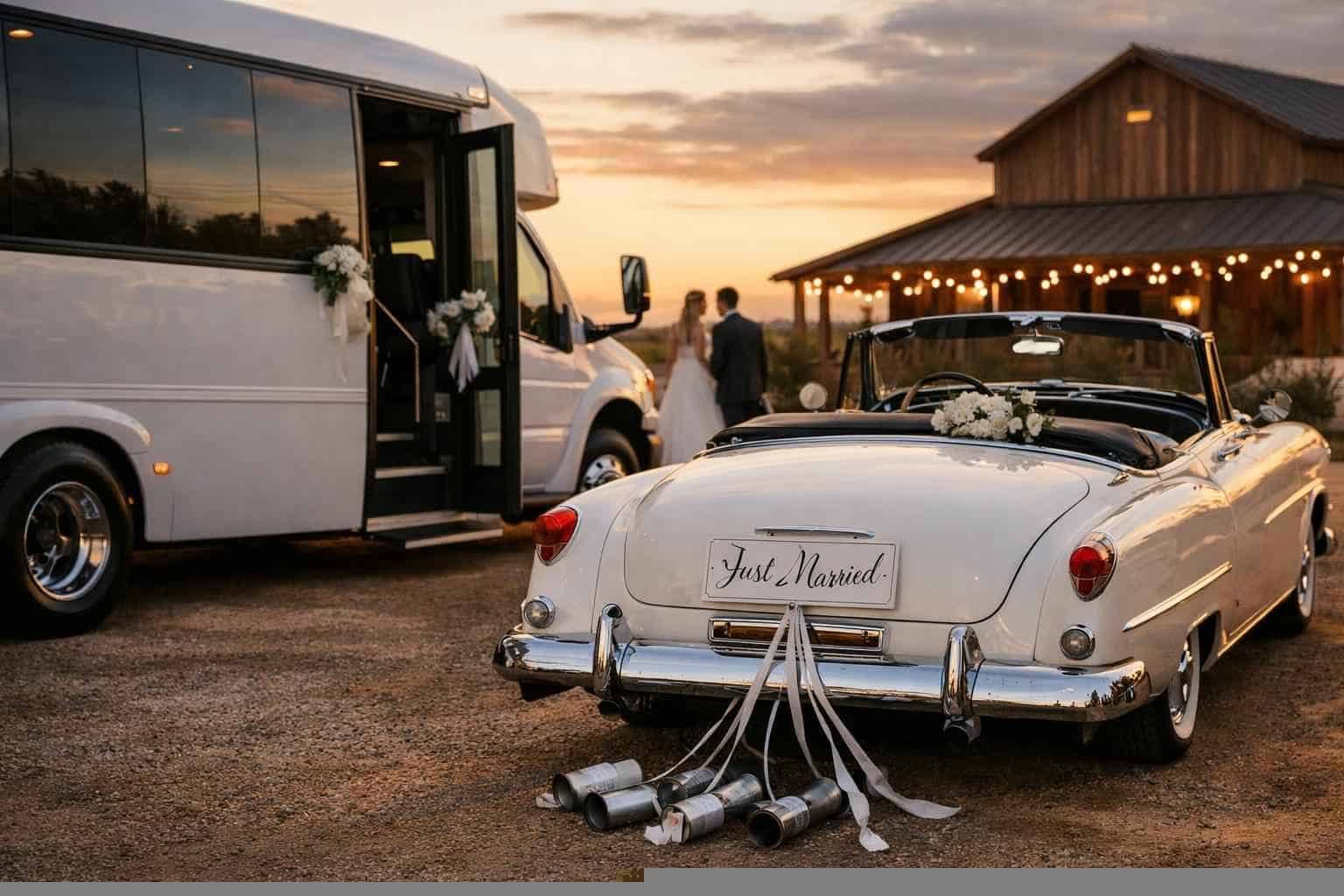 Do You Provide Wedding Day Shuttles And A Classic Vintage Getaway Car In Lubbock Texas?