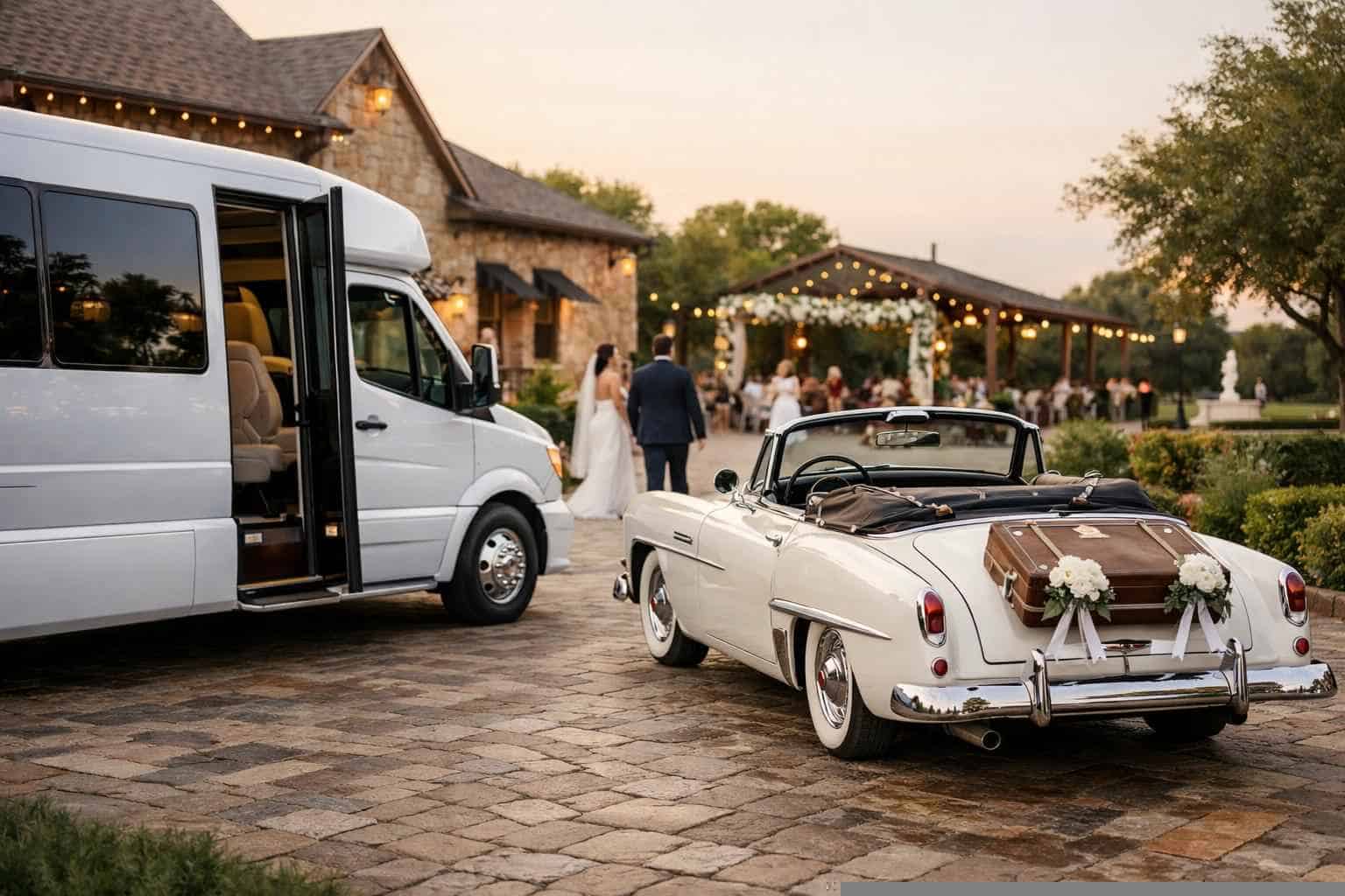 Do You Provide Wedding Day Shuttles And A Classic Vintage Getaway Car In Plano Texas?