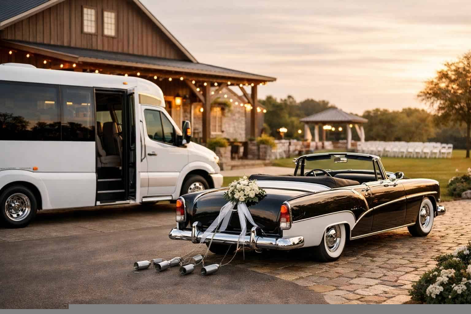 Do You Provide Wedding Day Shuttles And A Classic Vintage Getaway Car In Plano Texas?