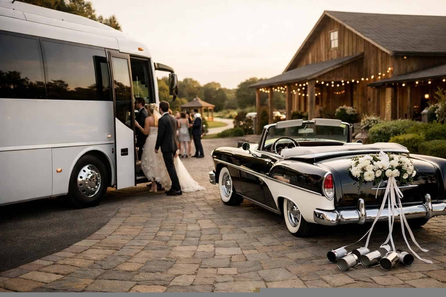 Do You Provide Wedding Day Shuttles And A Classic Vintage Getaway Car In Plano Texas?