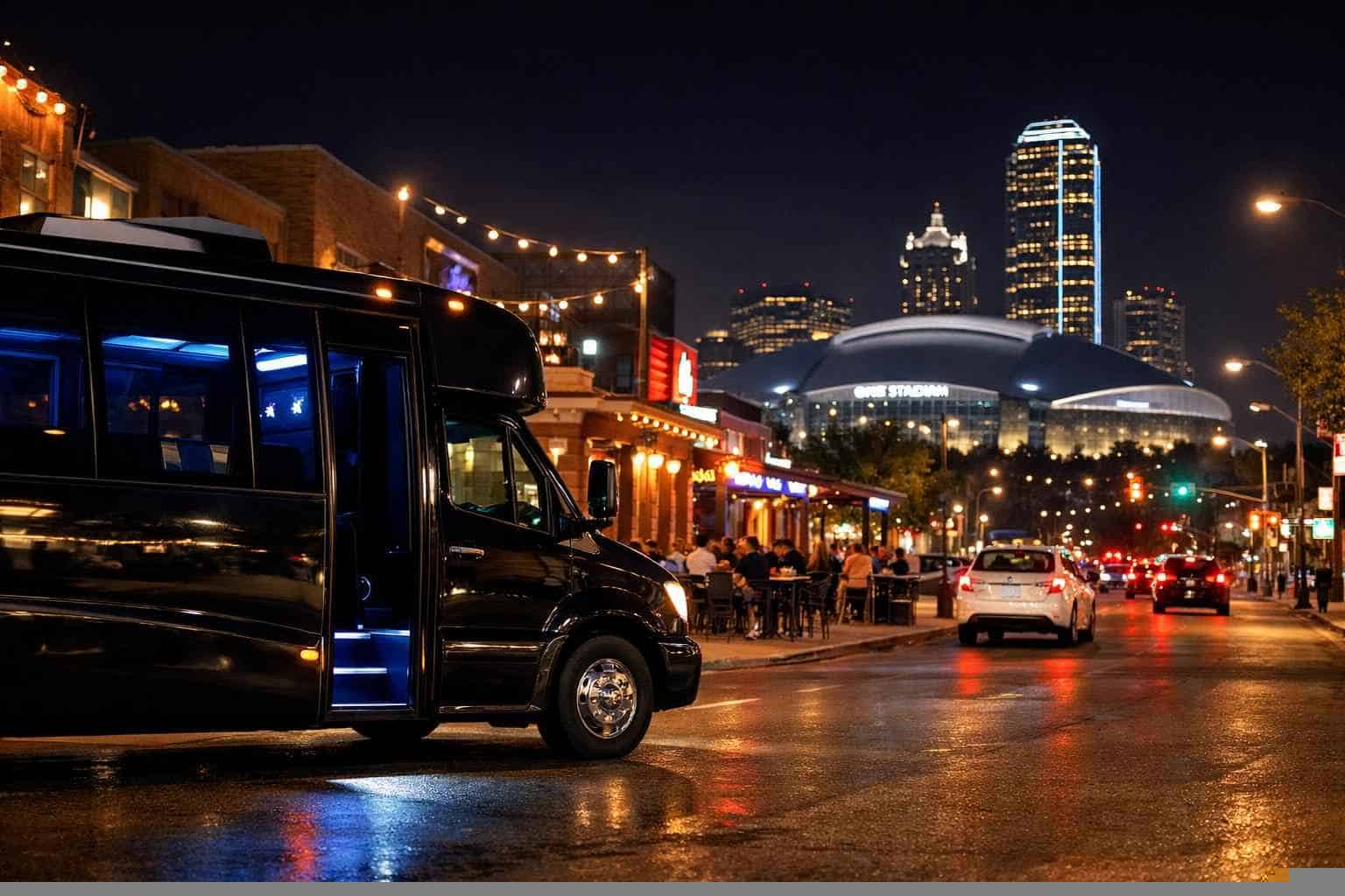 Do you service nightlife areas and downtown districts in Arlington Texas for hourly charters?