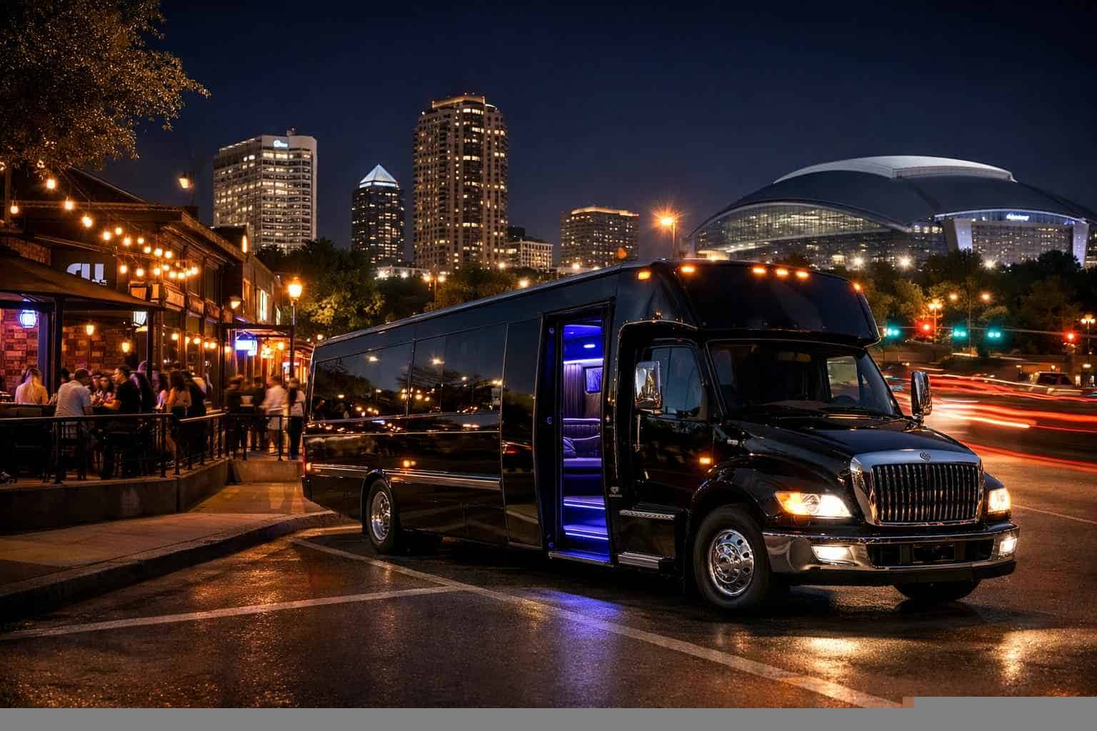 Do you service nightlife areas and downtown districts in Arlington Texas for hourly charters?