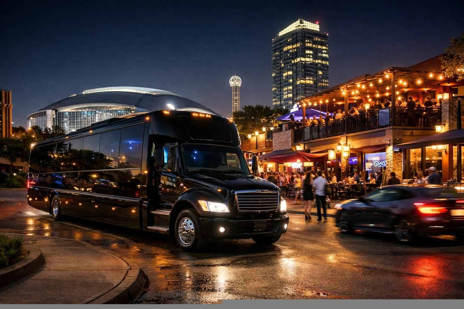 Do you service nightlife areas and downtown districts in Arlington Texas for hourly charters?
