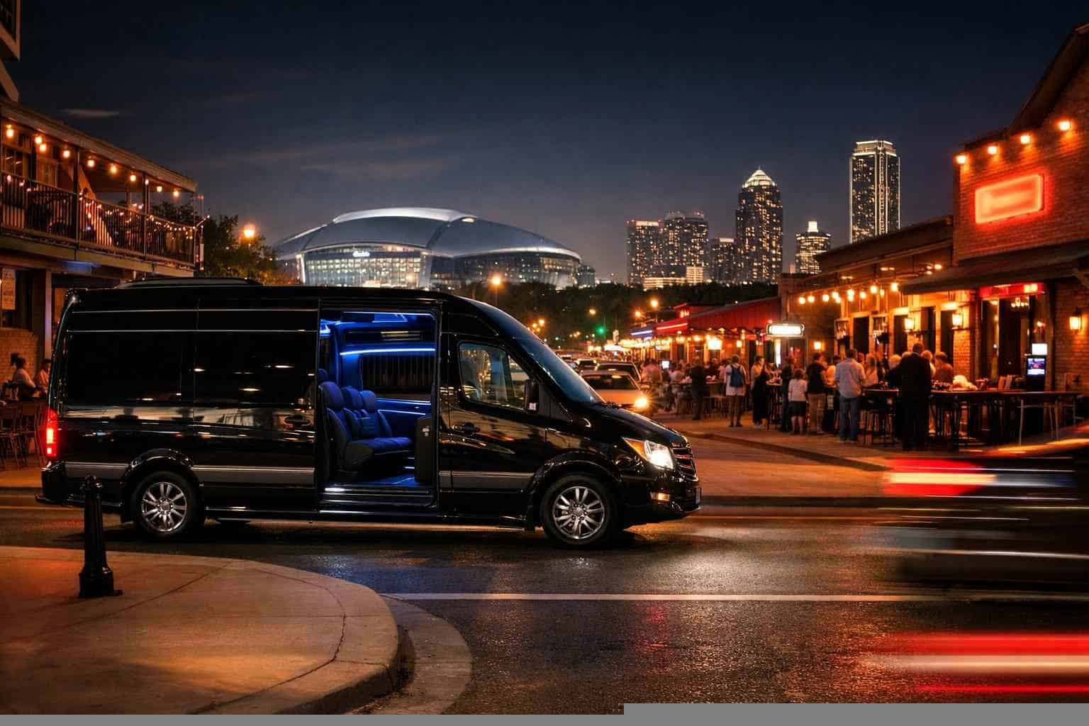 Do you service nightlife areas and downtown districts in Arlington Texas for hourly charters?