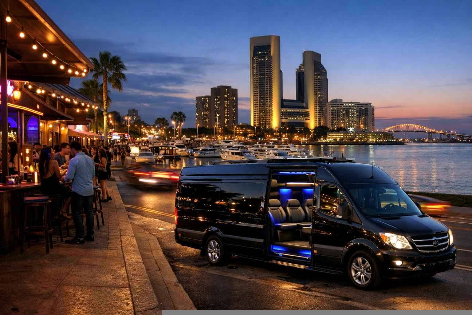 Do You Service Nightlife Areas And Downtown Districts In Corpus Christi Texas For Hourly Charters?