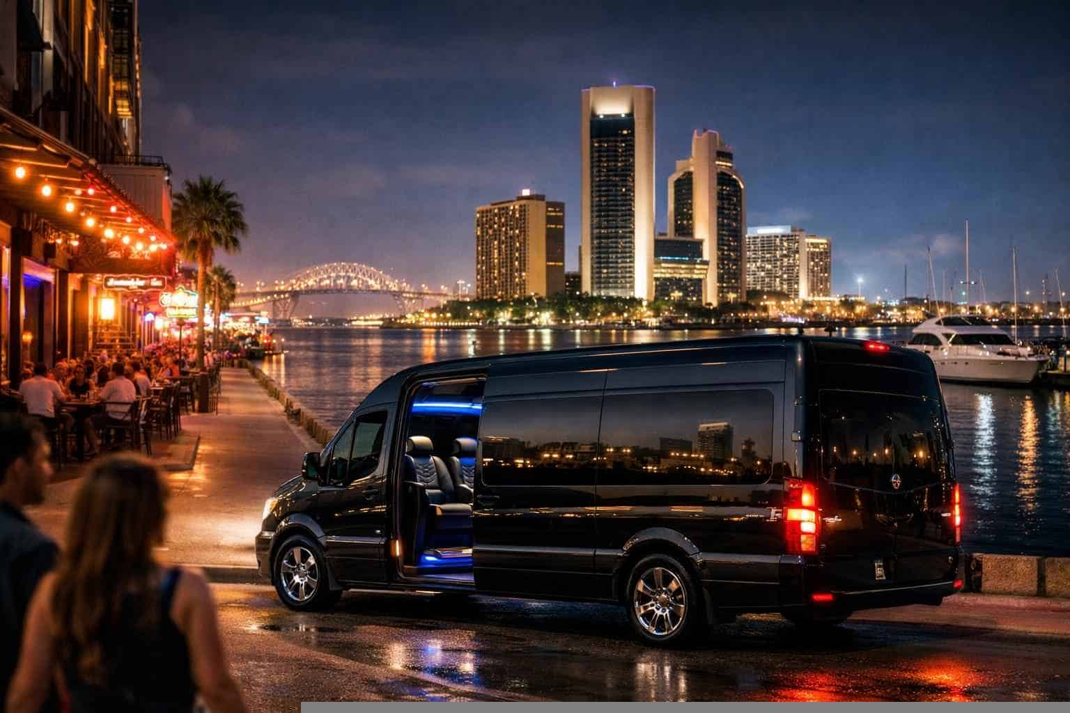 Do you service nightlife areas and downtown districts in Corpus Christi Texas for hourly charters?