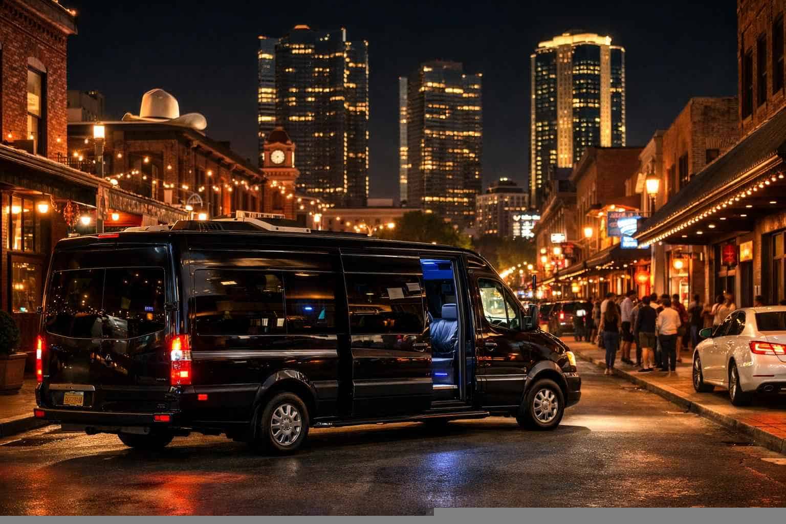 Do you service nightlife areas and downtown districts in Fort Worth Texas for hourly charters?