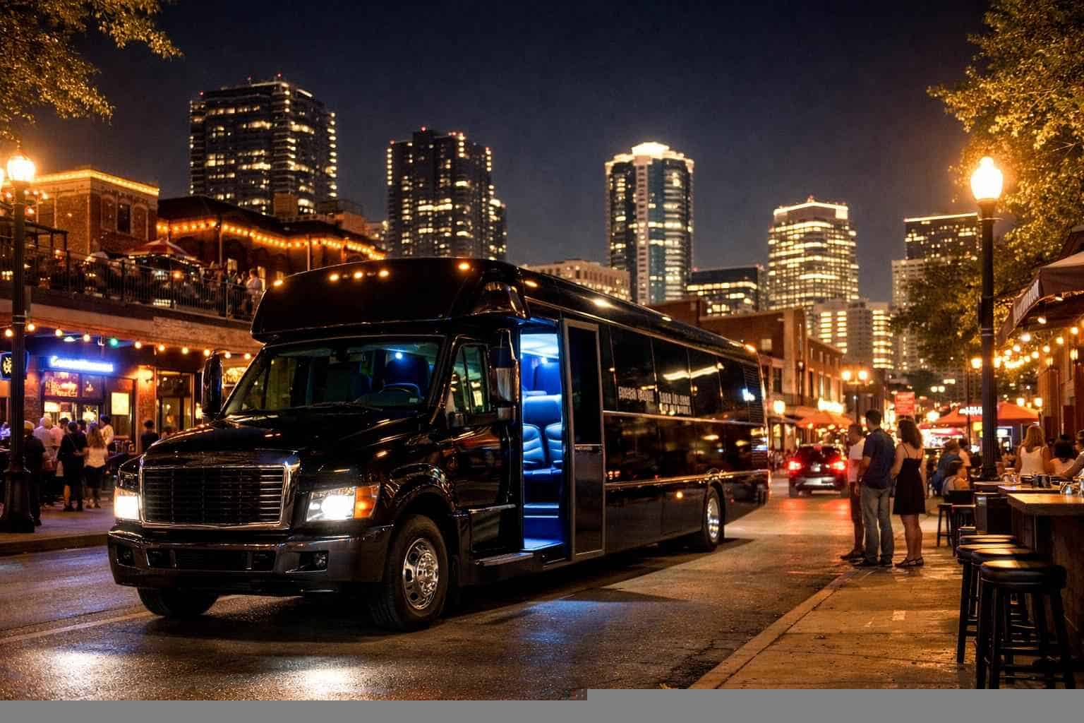Do you service nightlife areas and downtown districts in Fort Worth Texas for hourly charters?
