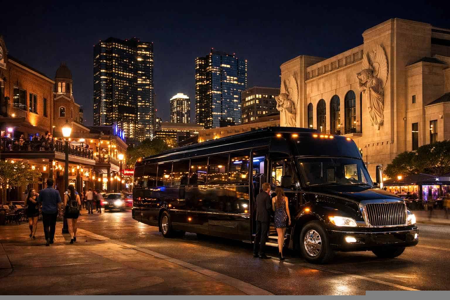 Do you service nightlife areas and downtown districts in Fort Worth Texas for hourly charters?