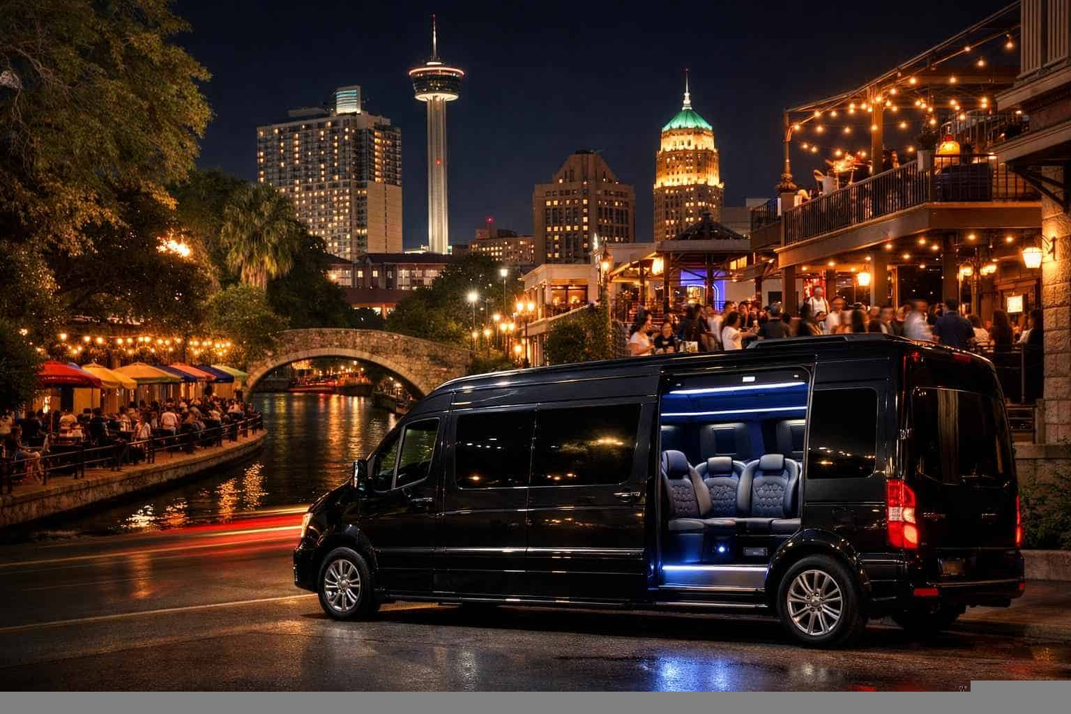 Do you service nightlife areas and downtown districts in San Antonio Texas for hourly charters?