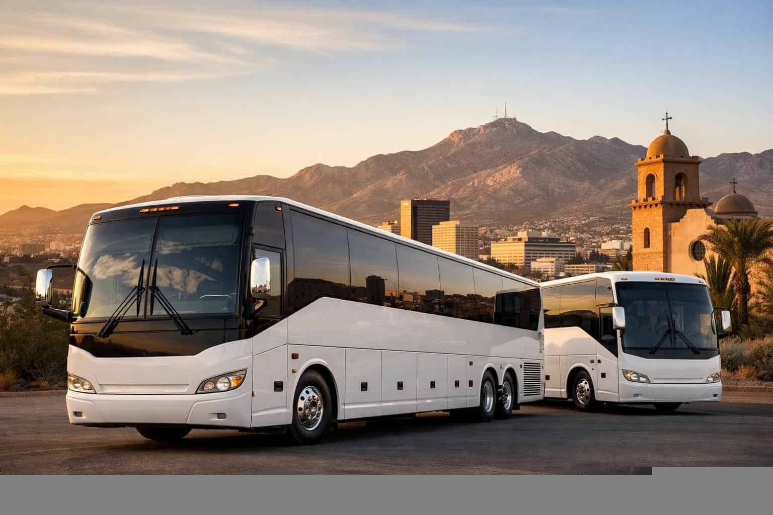 El Paso Texas White Buses