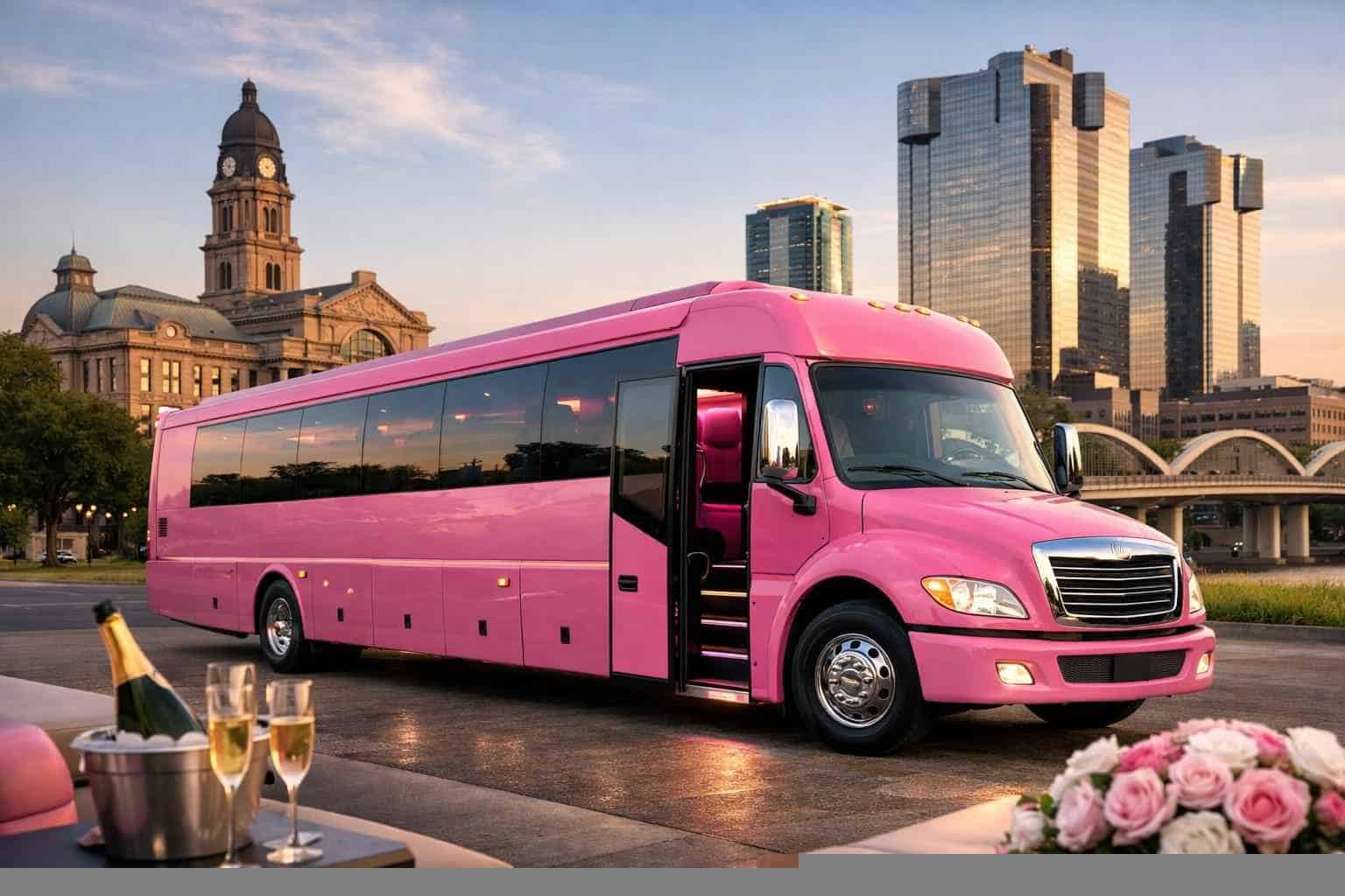 Fort Worth Pink Bus Service For Groups