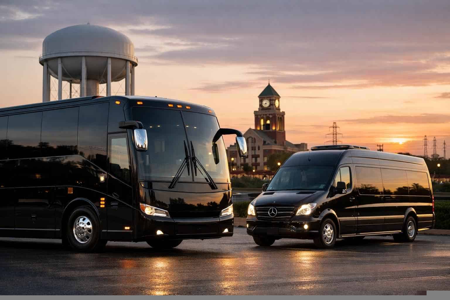 Black Party Buses For Groups In Garland