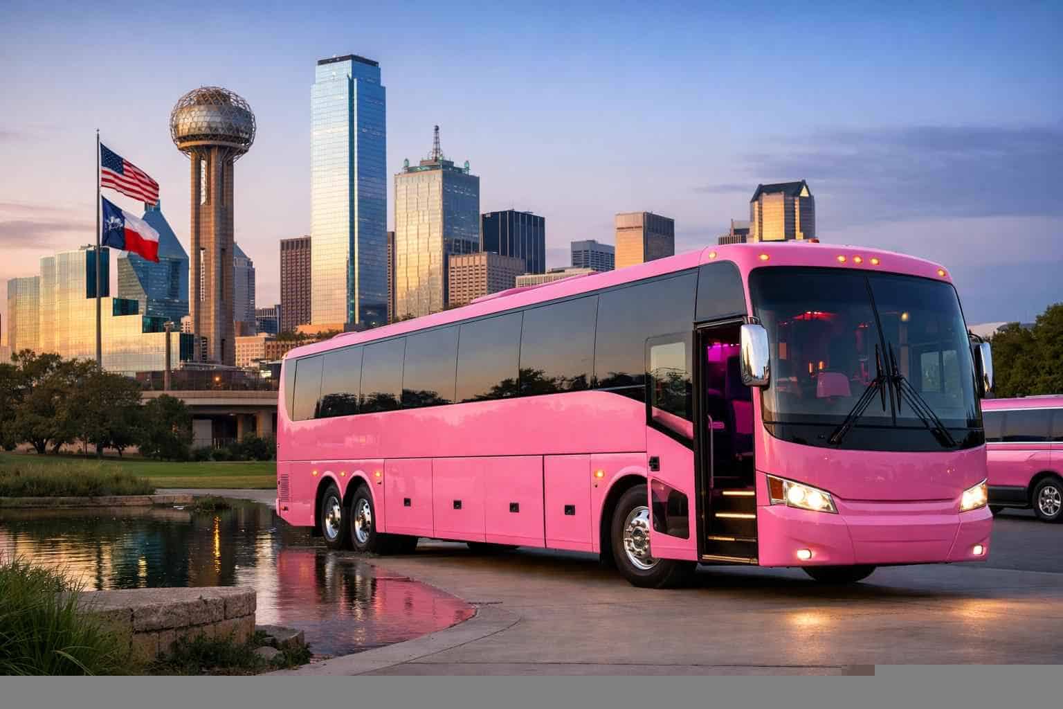 Garland TX Pink Bus Service Near Me