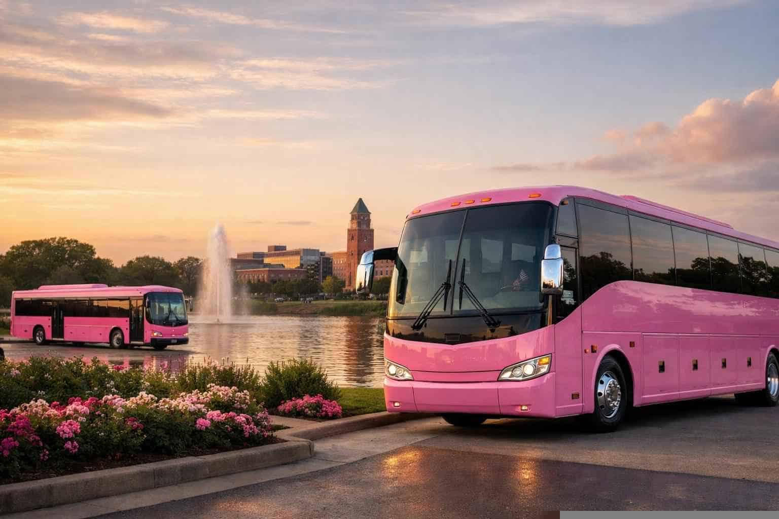 Pink Party Buses For Kids Parties