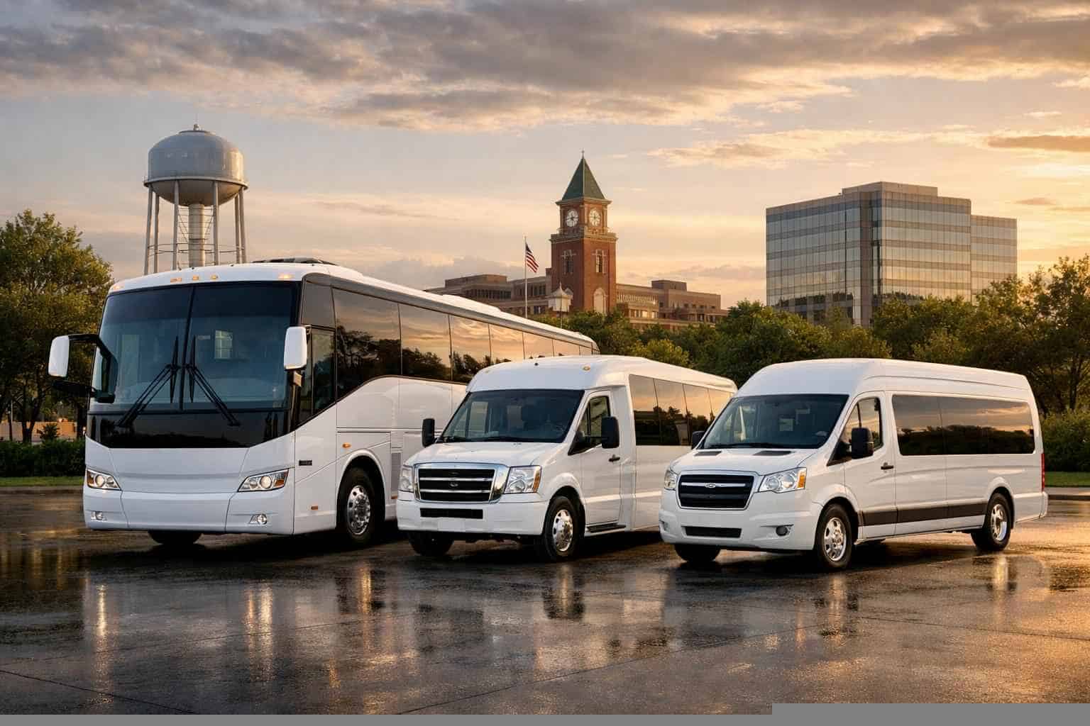 Garland Texas White Buses