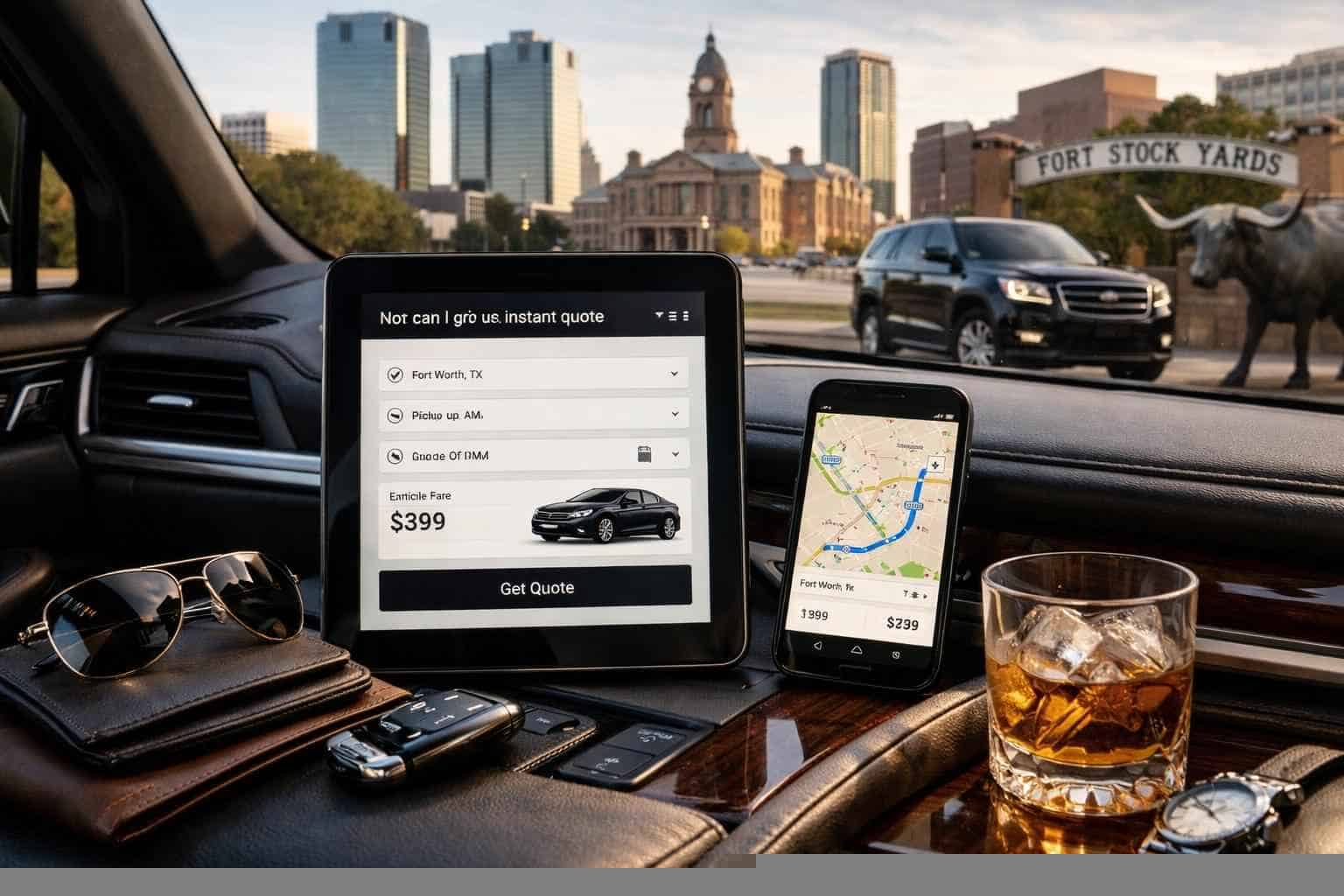 How do I get an instant quote for a trip in Fort Worth Texas?