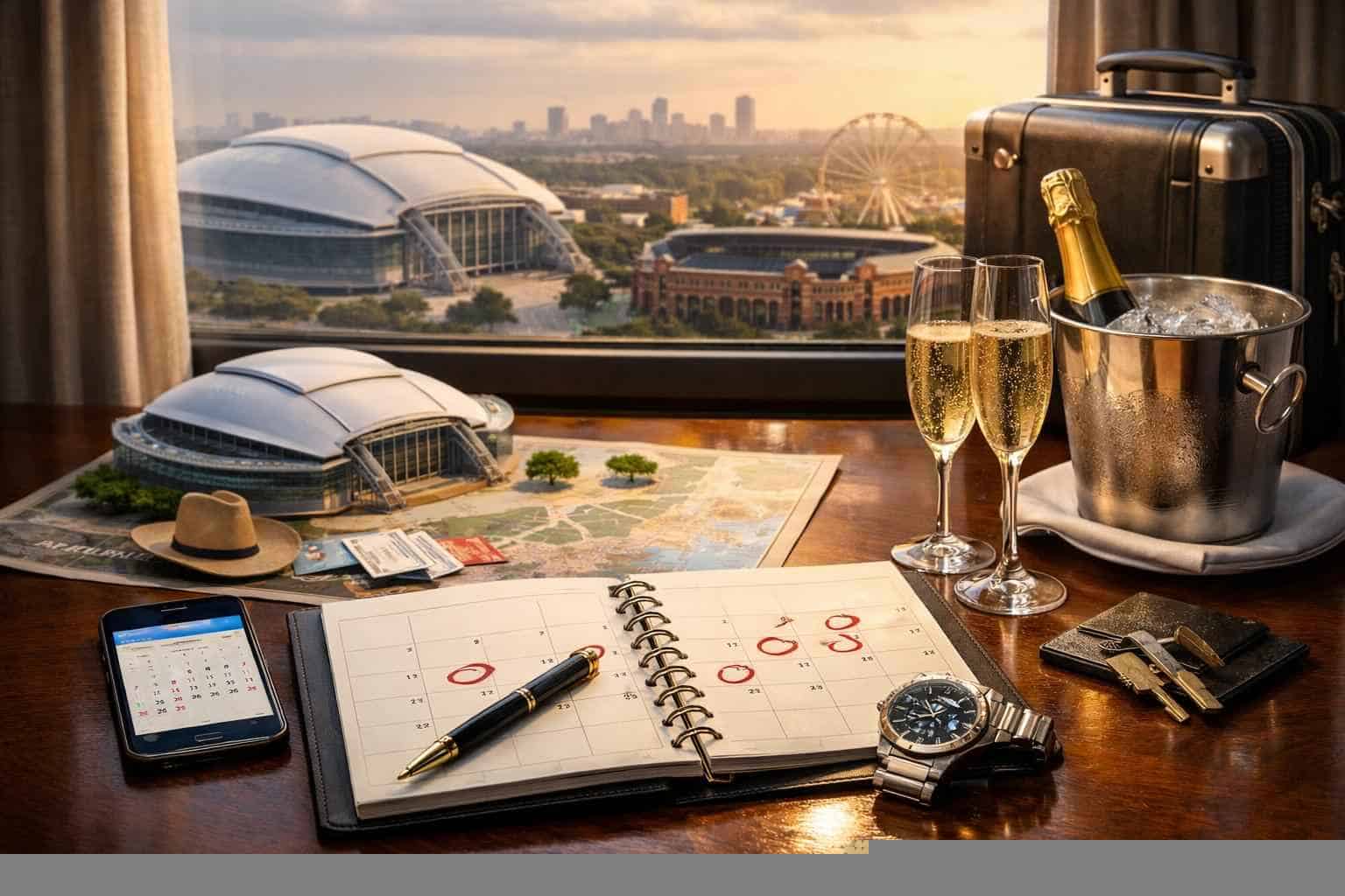 How far in advance should I reserve peak dates in Arlington Texas?