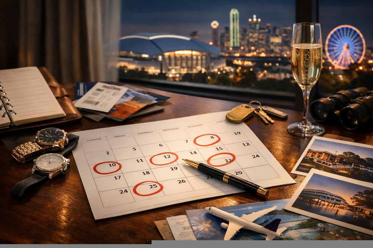 How far in advance should I reserve peak dates in Arlington Texas?
