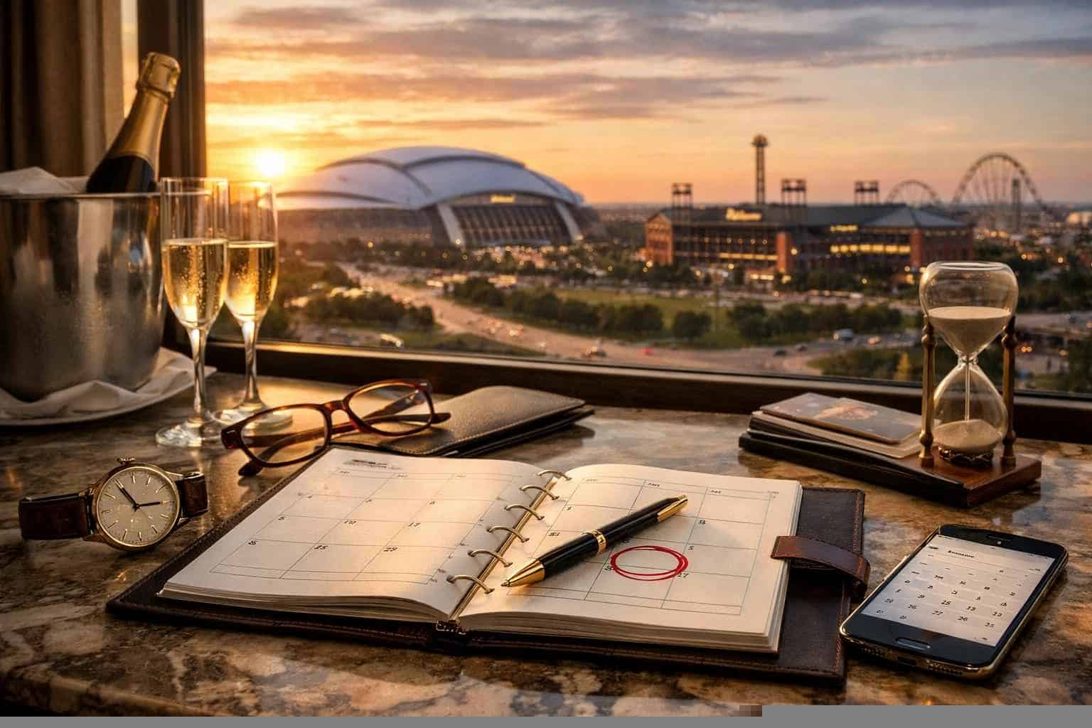 How far in advance should I reserve peak dates in Arlington Texas