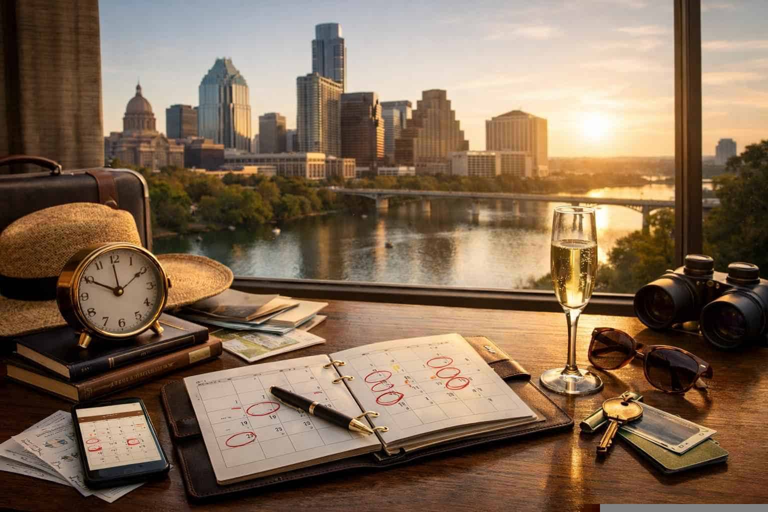 How far in advance should I reserve peak dates in Austin Texas?