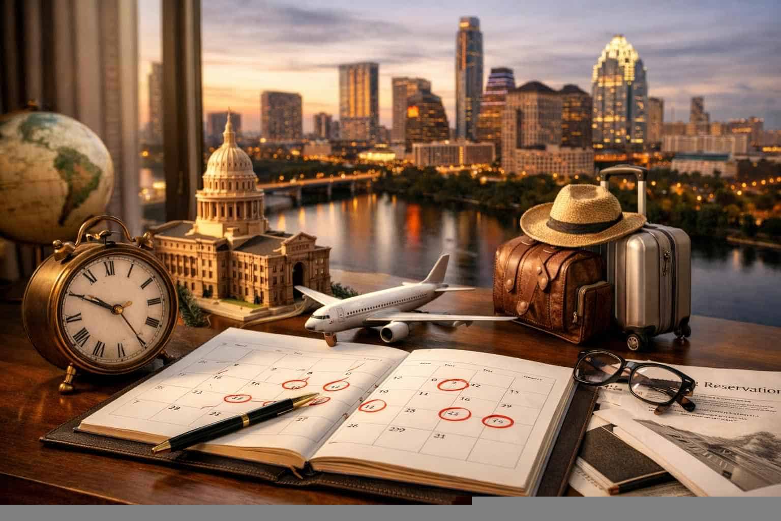 How far in advance should I reserve peak dates in Austin Texas