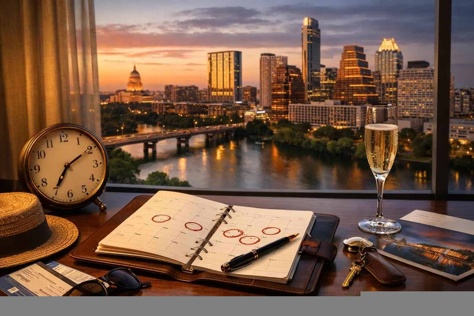 How far in advance should I reserve peak dates in Austin Texas