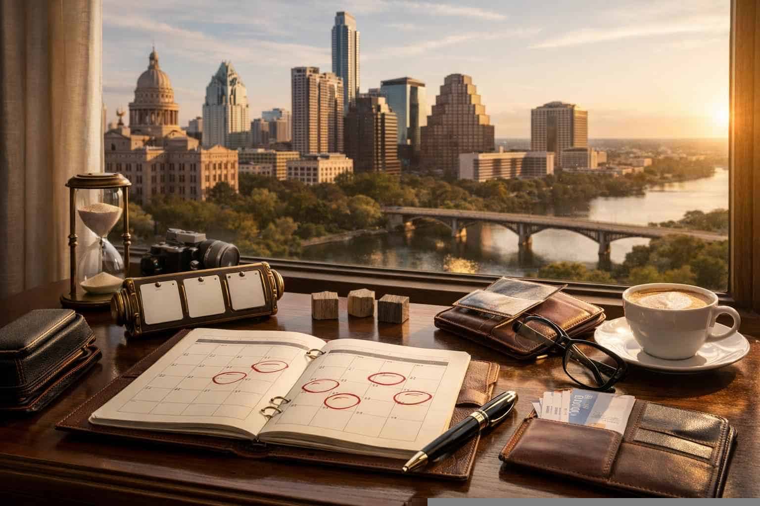 How far in advance should I reserve peak dates in Austin Texas